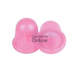 Ventuze de masaj Banki corporal anticelulitic Medie din silicon Roz, set 2 bucati Cod 75012